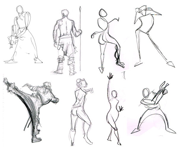 drawing action poses